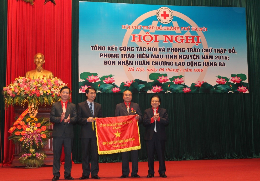 Hội nghị Tổng kết công tác Hội và phong trào Chữ thập đỏ, phong trào Hiến máu tình nguyện năm 2015; Đón nhận Huân chương Lao động Hạng Ba