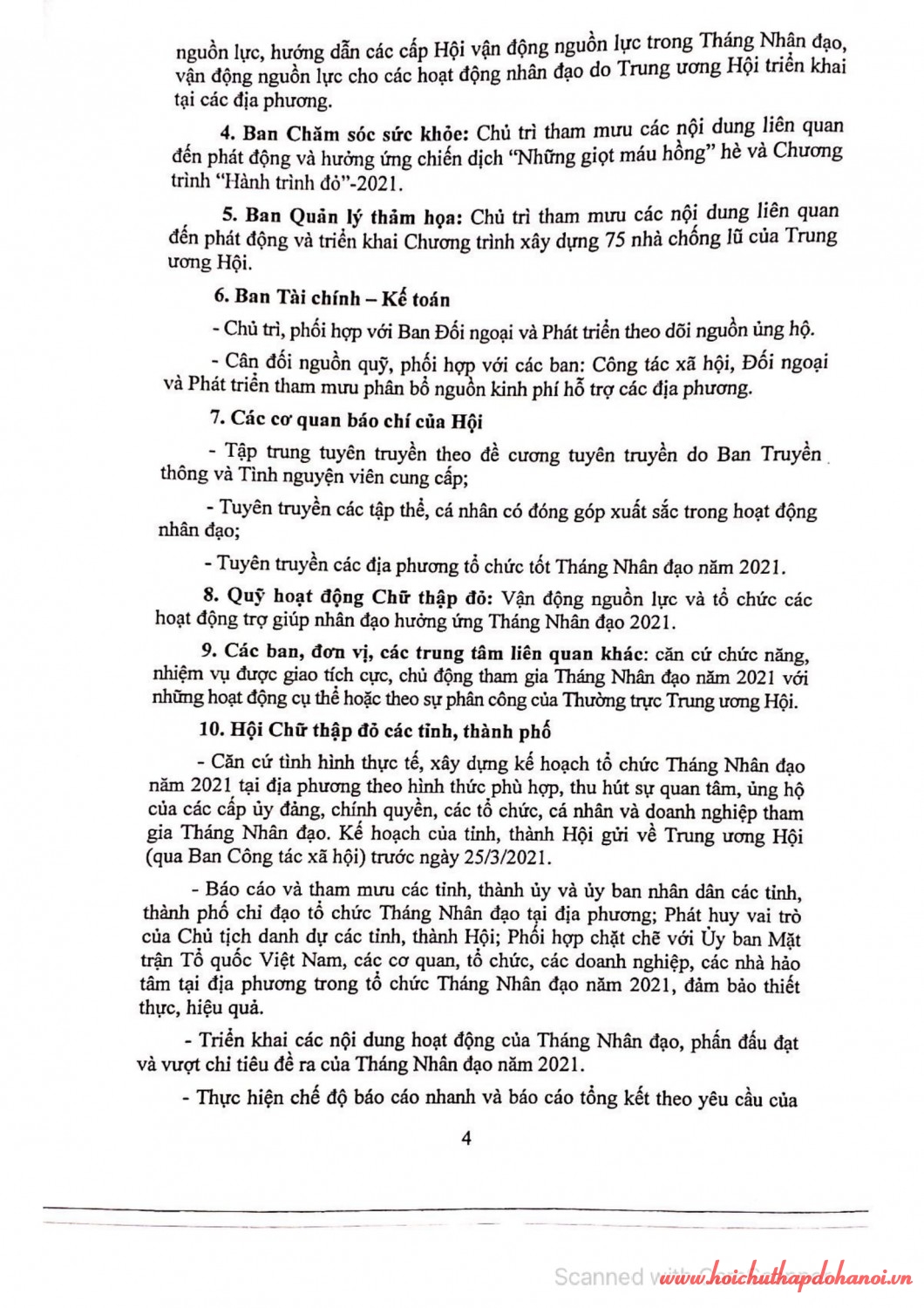 KH tháng nhân đạo 4