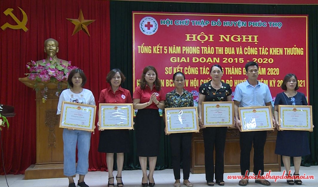 Hội Chữ thập đỏ huyện Phúc Thọ tổng kết 5 năm phong trào thi đua giai đoạn 2015-2020